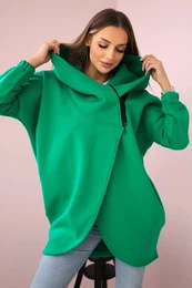 Short zip sweatshirt light green