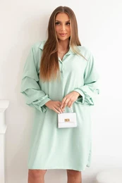 Oversized aty s ozdobnmi rukvy svtle mtov
