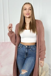 Long sweater dark pink