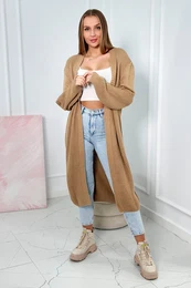 Long cardigan camel sweater