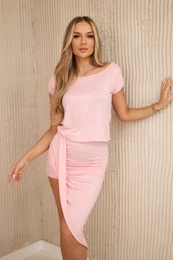 Asymmetrical dress powder pink