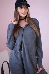 Set of sweatshirt with longer side made of graphite