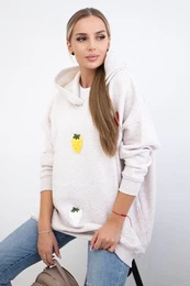 Zateplen mikina s motivem jahod bov melan