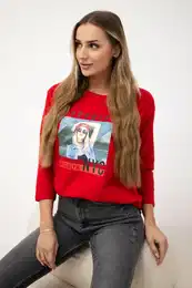 Halenka s potiskem Superior erven
