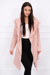 Cape with loose hood dark powder pink
