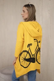 Sweatshirt with mustard cycling print