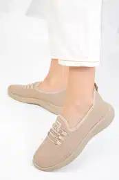 Beige Women's Sneakers 19745