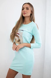 Dress with mint print Basket