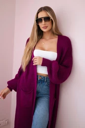 Long sweater dark purple