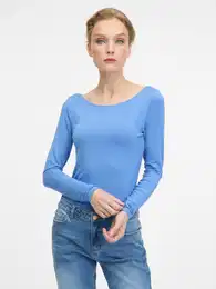 Blue women's long-sleeved T-shirt - Women's