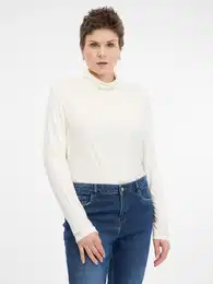 Cream women's long-sleeved T-shirt - Women's