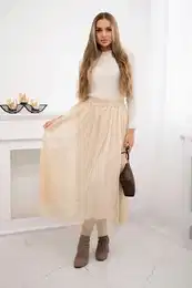 Woski Tulle skirt beige