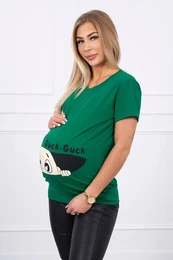 marka niezdefiniowana Maternity blouse Guck green