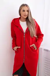 marka niezdefiniowana Long insulated sweatshirt red