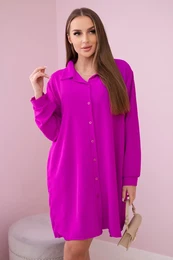 Woski Long shirt with viscose dark purple