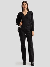 Woman's Straight Trousers Denim 190123 925 Denim
