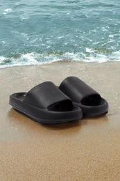 Black Flatform Women's Pool Slippers