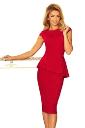 Sheath dress with ruffle waist