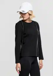 Women's Athletic Interlock Crewneck Black