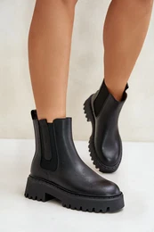 Leather Insulated Ankle Boots Women's Big Star