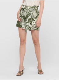 Khaki Patterned Shorts Rora - Women