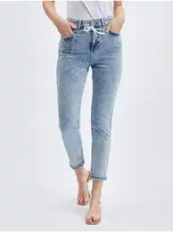 Svtle modr dmsk slim fit dny - Dmsk