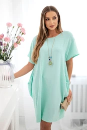 Kesi Woski Dress with pockets and pendant light mint