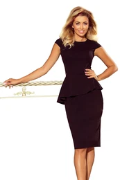 Sheath dress with ruffle waist
