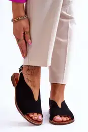 Women's Suede Sandals Lewski Shoes