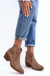 Leather Aperture Cowboy Boots D&A