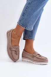 PM1 Women's Platform Loafers Beige Railav