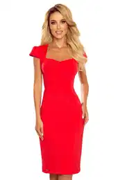 Women's midi dress with a neckline