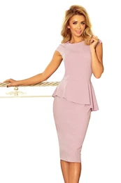 Sheath dress with ruffle waist