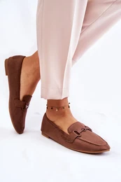 FB2 Suede loafers with decoration Brown Santi
