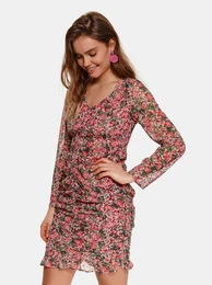 Pink floral sheath dress - Women