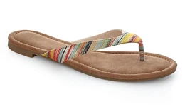 Women's flip-flops HERBA Brown/Yellow