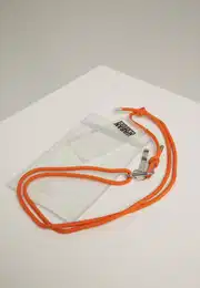 Nhrdelnk na telefon s doplky I Phone 8 prhledn/oranov