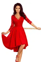lace neckline dress