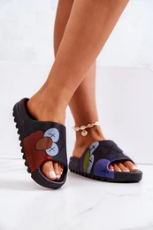 PS1 Printed Rubber Slippers Black Monsters