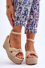 FB2 Women's Wedge Sandals Beige Kendall