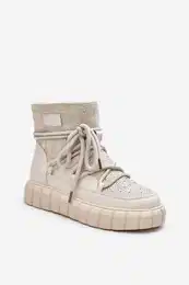 Quilted Snow Boots Embellished with Rhinestones Women's