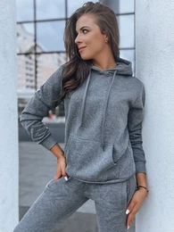 Bluza damska BASIC z kapturem antracytowa