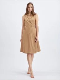 Light brown women's wrap dress - Women's