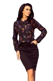 Blouse with ties