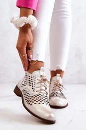 Leather Openwork Shoes Nicole