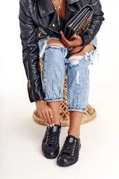 Women's Leather Sneakers Big Star Black