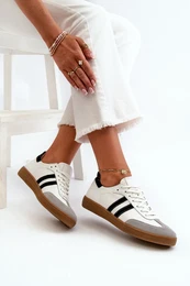 N1068 Leather Low Women's Sneakers White