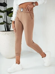 Spodnie damskie dresowe LOREN kamelowe