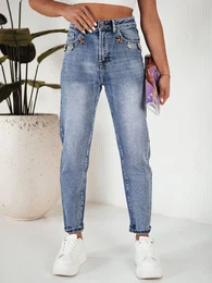 Spodnie damskie jeansowe MOM niebieskie