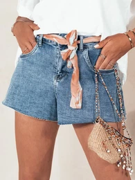 Spodenki jeansowe damskie SUMRBREEZ niebieskie